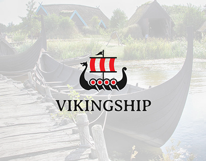 viking ship logo design