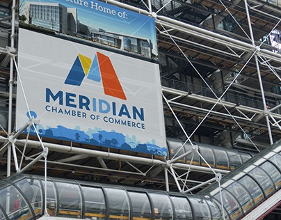 Meridian Chamber of Commerce brand design.