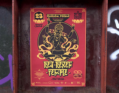A series of posters for the Show «Red Rexen Temple»