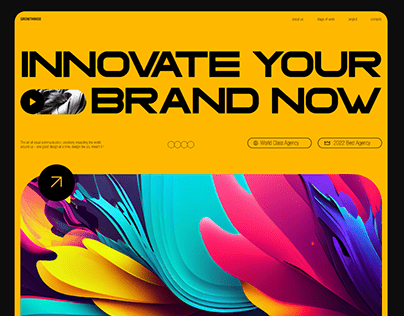 landing page for design agency