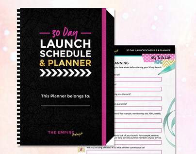 PDF Design - Launch Schedule & Planner