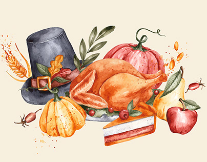 Watercolor Thanksgiving Templates