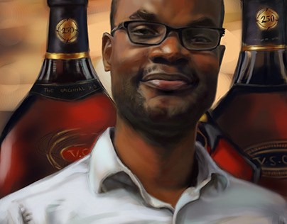 Digital portrait of a manager at Moet Hennessey Nigeria
