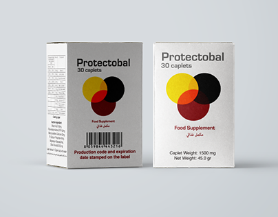 Protectobal label and box package deign