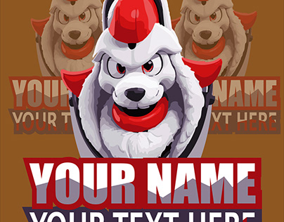 Dog Head Mascot Logo Design
