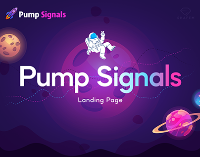 Crypto Pump Signals | Landing page | UI/UX design
