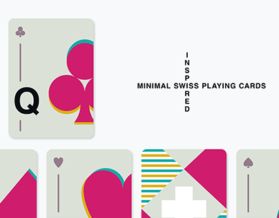 Minimal Swiss Inspired Playing Card Design