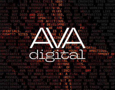 AVA digital - redesign concept website