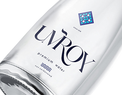 bottle and label design for "UMROY" water