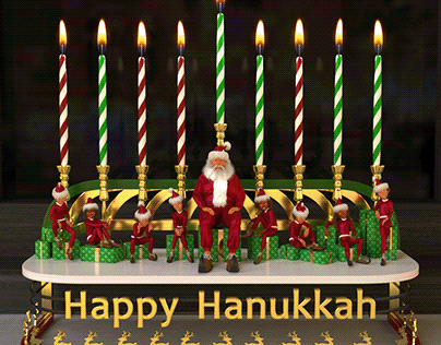 Happy Hanukkah from Santa Claus