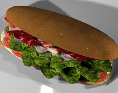 Txtura on a sandwich 3 D model