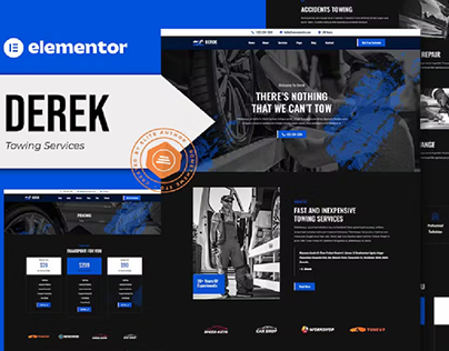 Derek - Towing Services Elementor Pro Template Kit