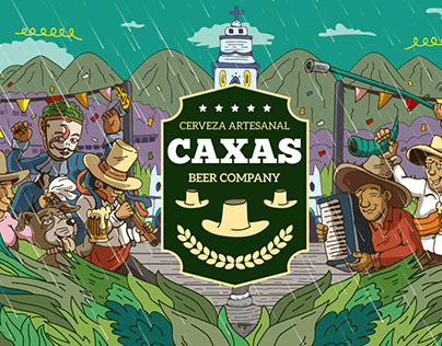Ilustración Cerveza Artesanal Caxas