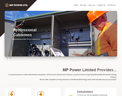 MP Power Limited - Website Design