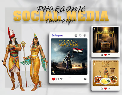Social media posts for Pharaonic restaurant
