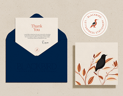 Blackbird - Letterpress Stationery - visual identity