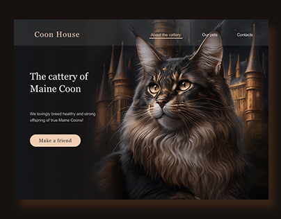 Landing page for cattery