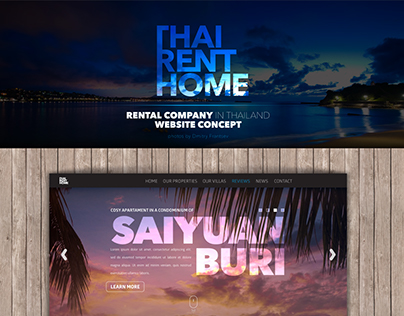 Rental company in Thailand website concept