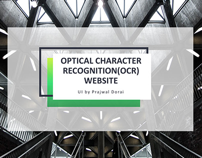 Optical Character Recognition WEBSITE