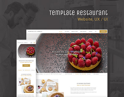 Template Restaurant, Website, UX / UI