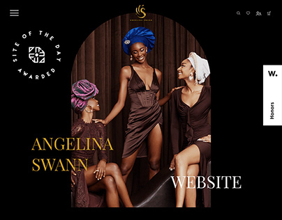 Shopify fashion site web design, dark theme store