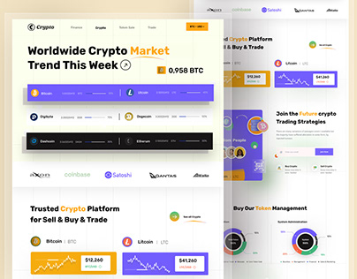 crypto landing page : website design