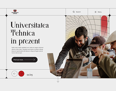 University homepage design