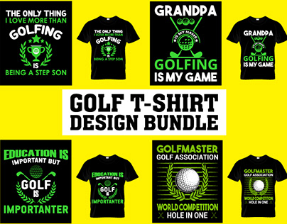 Golf T-Shirt Design Bundle