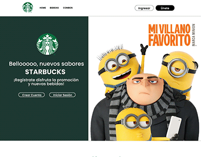 Landing Page - Starbucks y Mi Villano Favorito