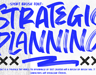 FREE FONT - Strategic Planning Sport Brush Font