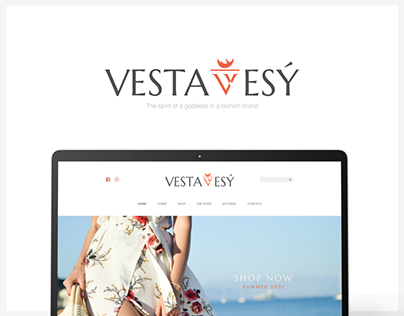 Web UI for a fashion brand