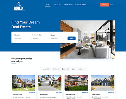 Real estate website UI/UX