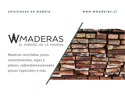 Flyer informativo de Wmaderas