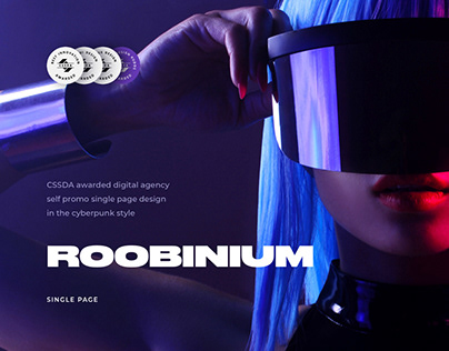 Cyberpunk Style Self Promo roobinium Single Page
