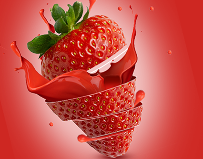 Strawberry juice design
