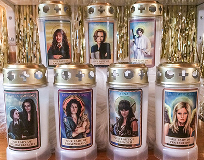 Feminist Pop-Culture Votive Candles