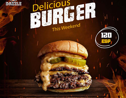 Dazzle burger I social media.