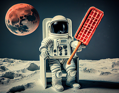 concept design: astronaut & ice cream