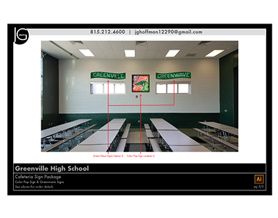Greenville HS - Cafeteria Graphics Package