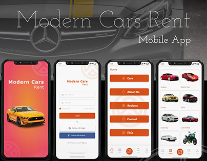 ''Modern Cars Rent" Mobile App Design