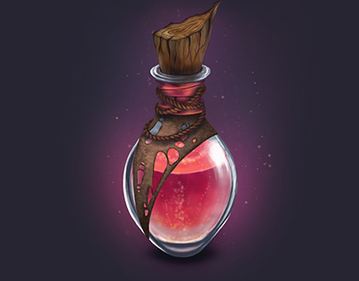 The bottle with magic potion