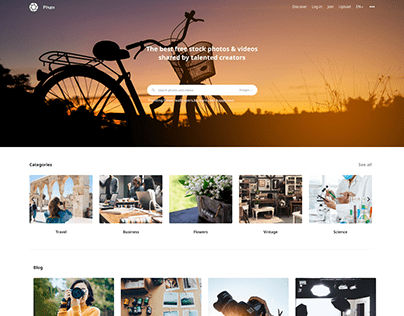 Photostock website - Home page