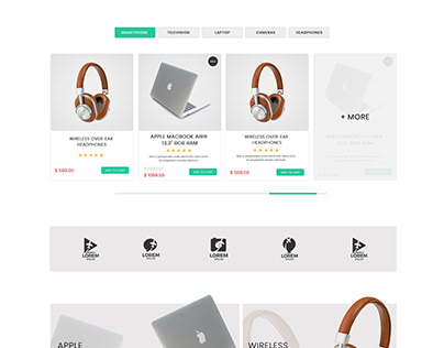 Electronic eCommerce Home Page Website Design UI/UX