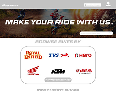 NTV Bike For rent |UI Design | Website Design | UI UX
