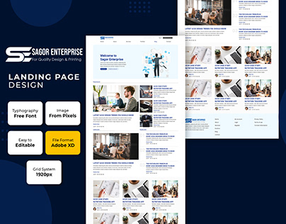 Sagor Enterprise Blog & portfolio page ui design