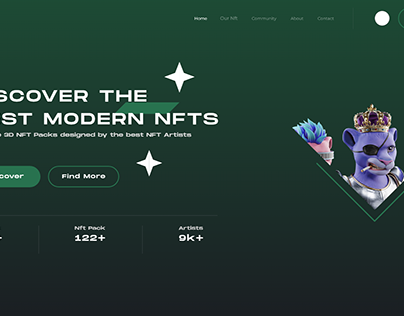 NFT website homepage