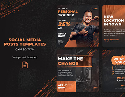 Project thumbnail - Gym Social Media Template