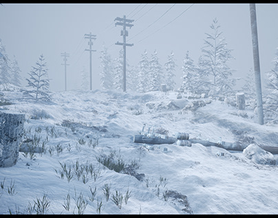 Path in the snow / Unreal Engine 4 ///