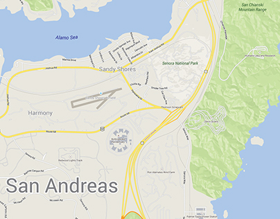 San Andreas Google Map