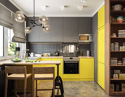 Kitchen Yellow Loft 2153
